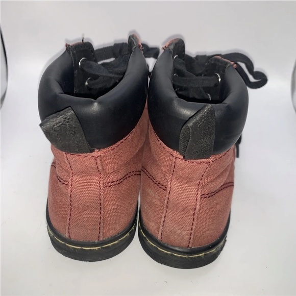 Women’s Dr Martens Maelly Maroon Canvas Eye Ankle Boots Size 6 - Picture 3 of 7